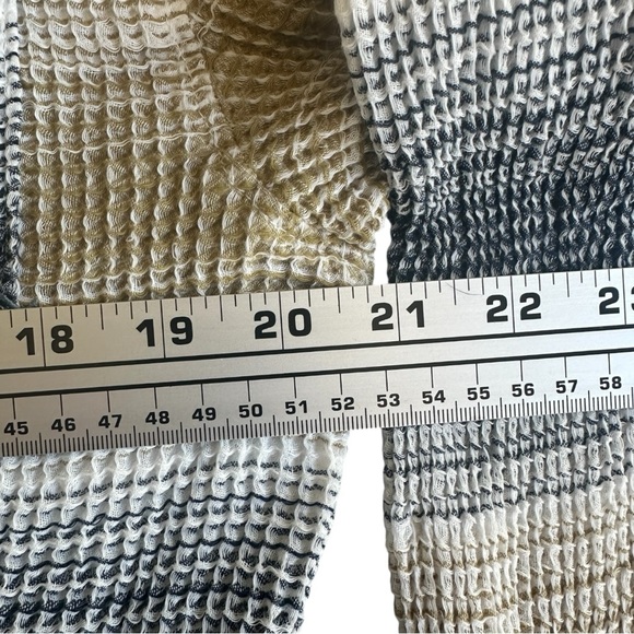 Scotch & Soda Lucky Charm Stripe Woven Waffle Button-Up Shirt Size L 100% Cotton - Picture 11 of 16